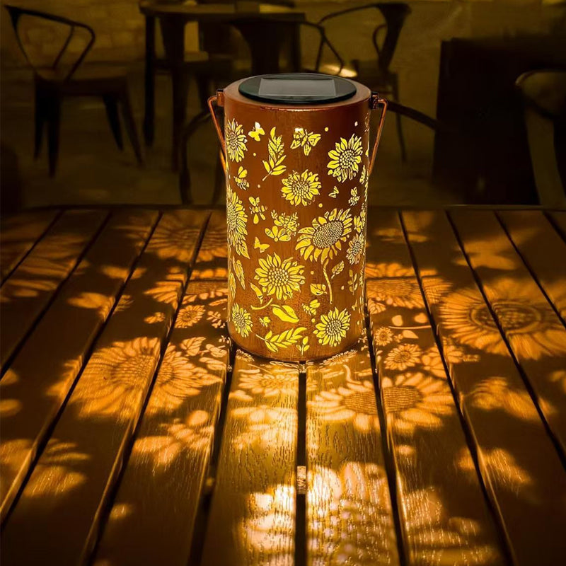 Hanging Solar Shadow Lantern with Hollow Design