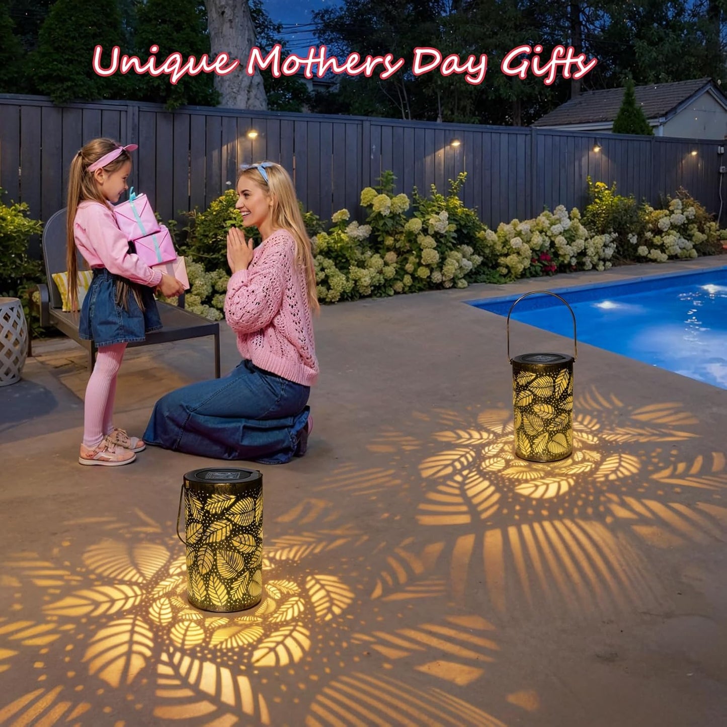 Hanging Solar Shadow Lantern with Hollow Design