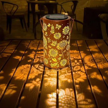 Hanging Solar Shadow Lantern with Hollow Design